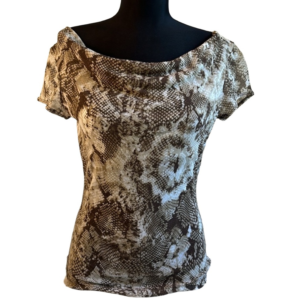KAREN KANE Mesh Scoop Neck Top